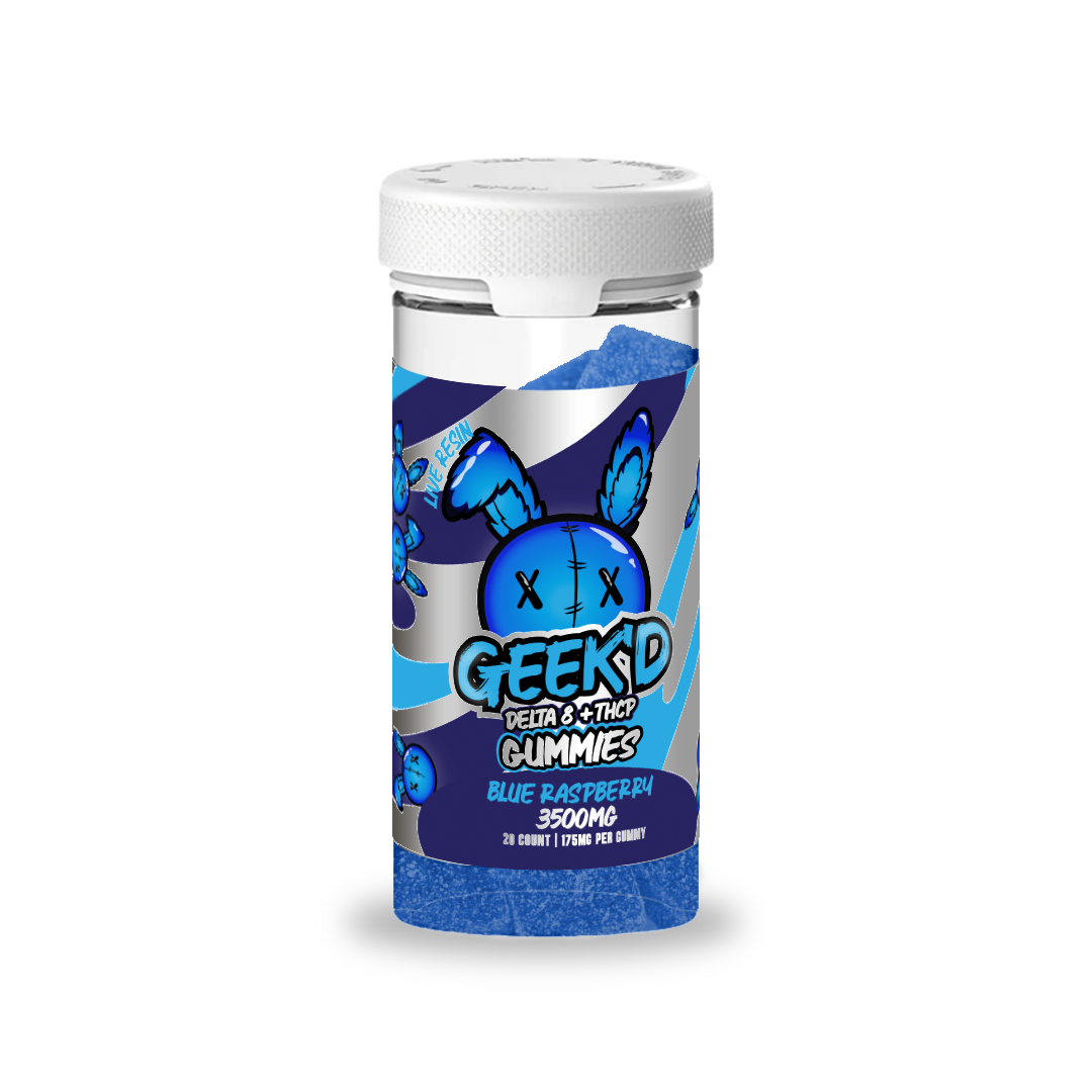 GEEK’D EXTRACTS – DELTA 8 + THCP GUMMIES – BLUE RASPBERRY