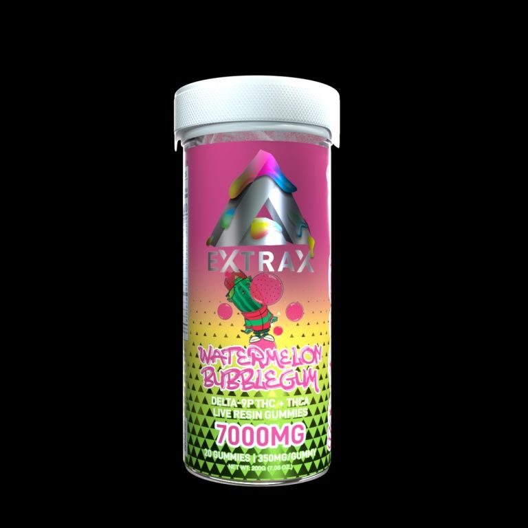 Delta Extrax Adios Blend THCA + Delta-9P Gummies | Watermelon Bubblegum – 7000mg