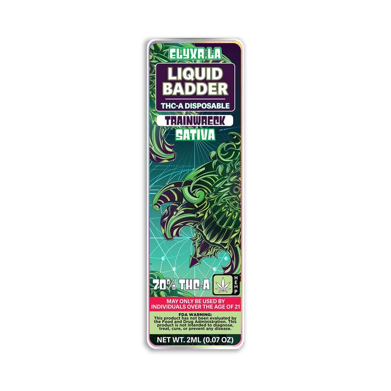 Elyxr  Liquid Badder 70% THC-A Disposable 2 Grams (2000mg) Trainwreck