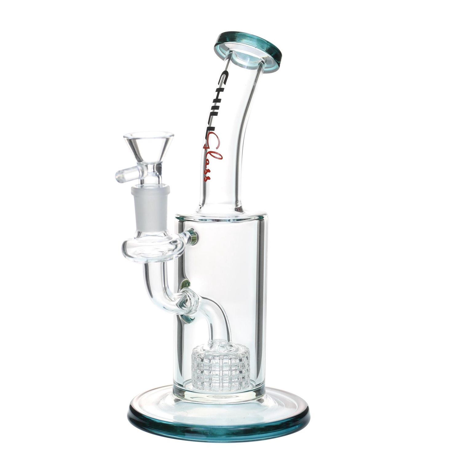 JLE-184 CHILL Glass 8″ Bent Neck Waterpipe Mint Green