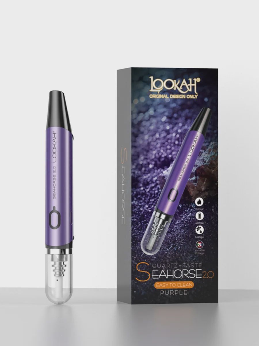 LOOKAH Seahorse 2.0 Wax Dab Pen | Electric Nectar Collector Purple