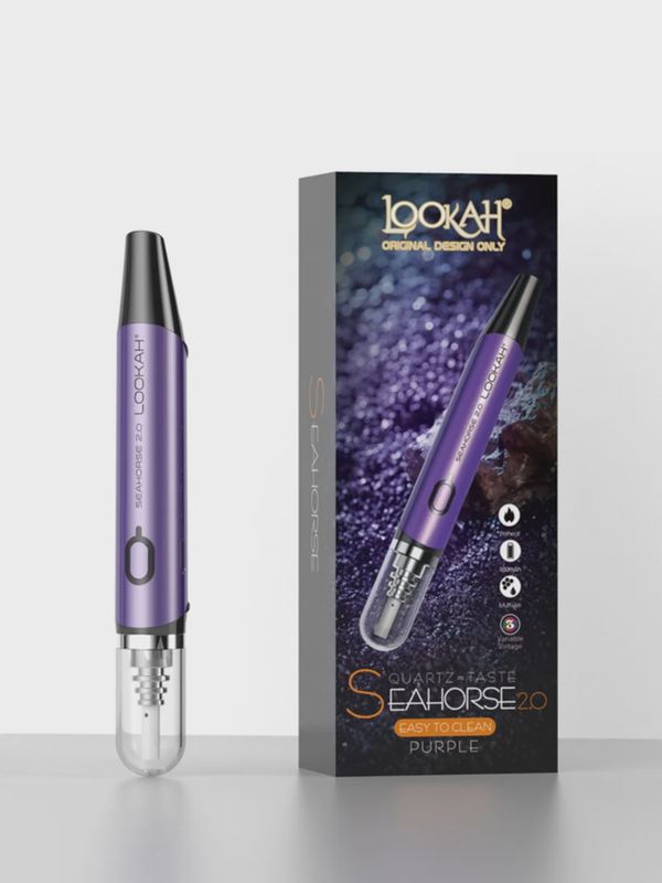 LOOKAH Seahorse 2.0 Wax Dab Pen | Electric Nectar Collector Purple