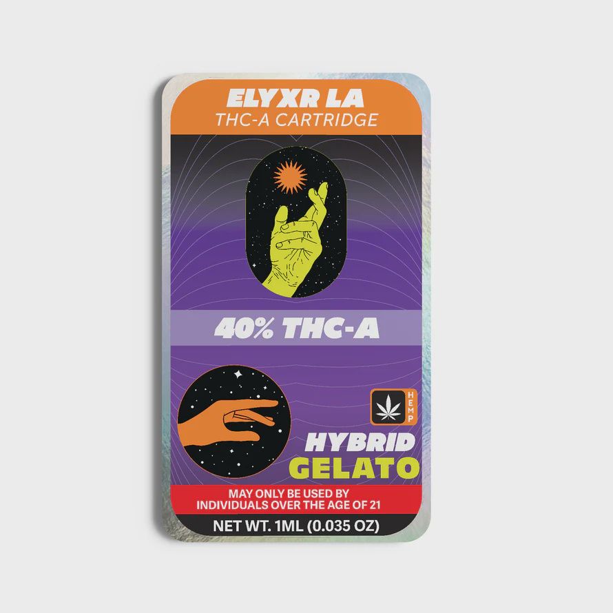 Elyxr Live Resin THC-A Cartridge 1 Gram (1000mg), Strain: Gelato