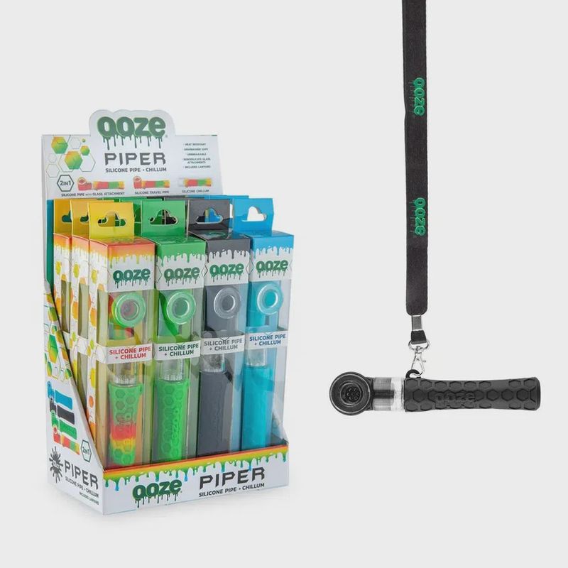 OOZE Piper - Hybrid Silicone glass Pipe &amp; Chillum