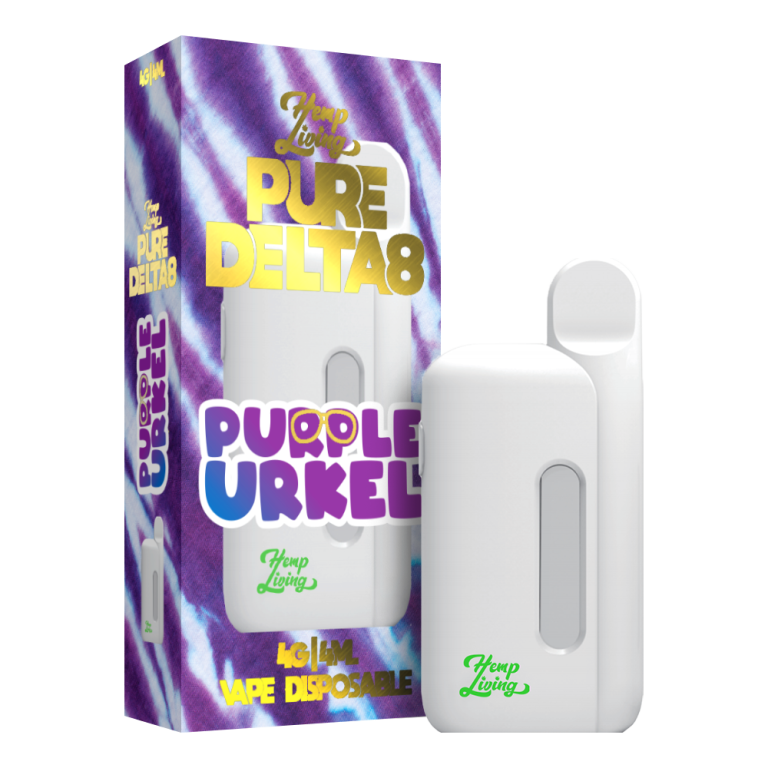 Hemp Living – PURE Delta 8 Vape Disposable – 4000mg Delta 8 THC – Purple Urkel