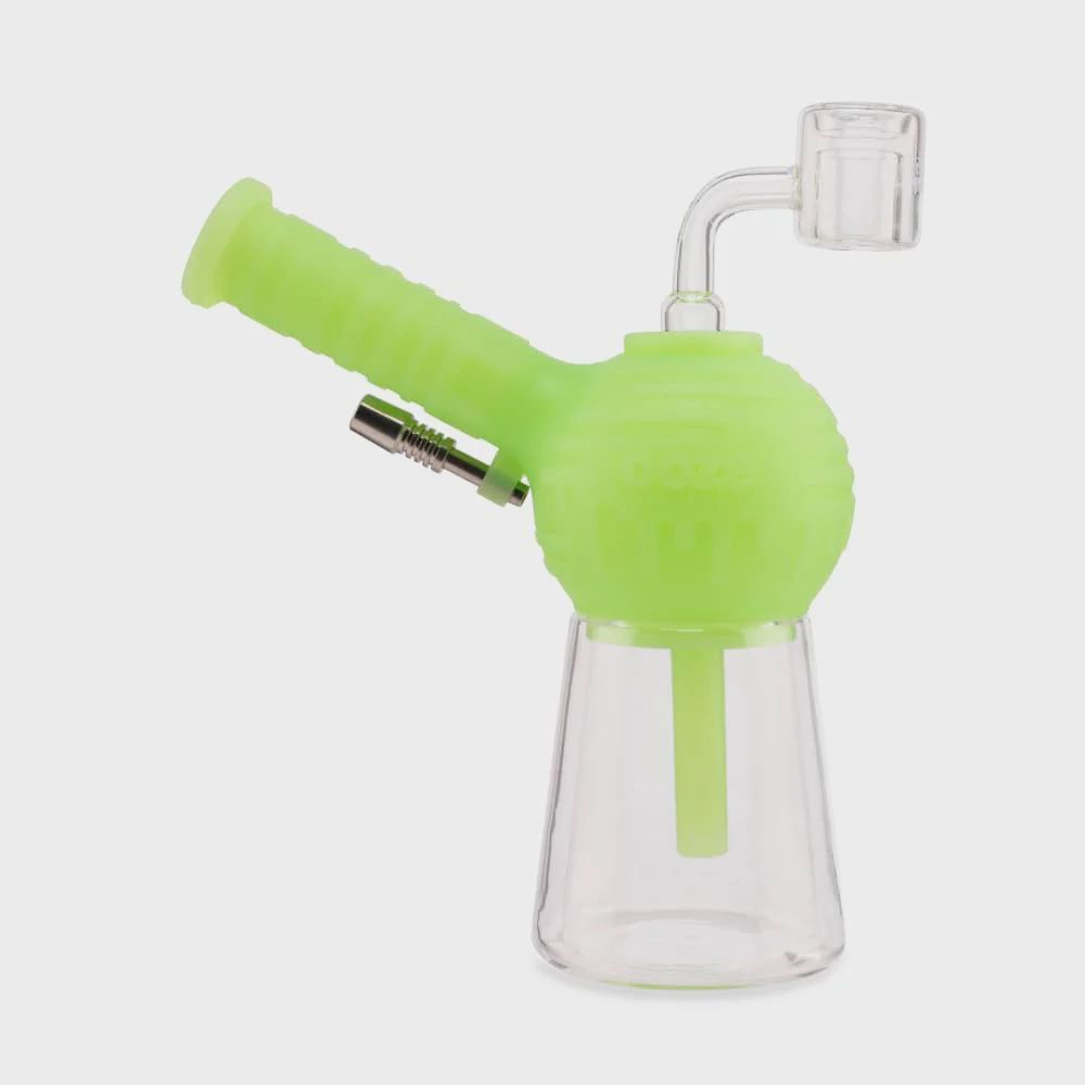 Ooze Blaster Silicone Glass 4-in-1 Hybrid Water Pipe and Dab Straw