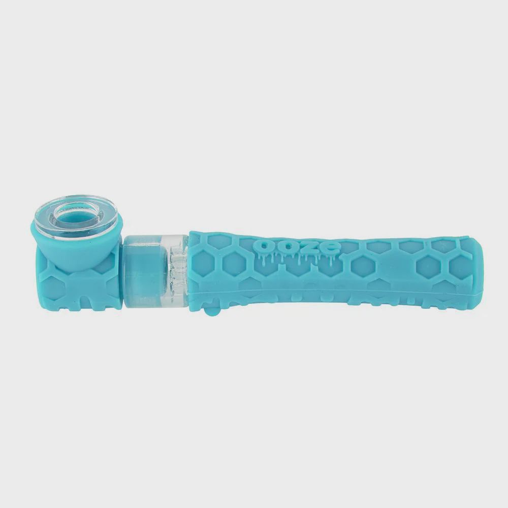 OOZE Piper - Hybrid Silicone glass Pipe &amp; Chillum, Color: BLUE