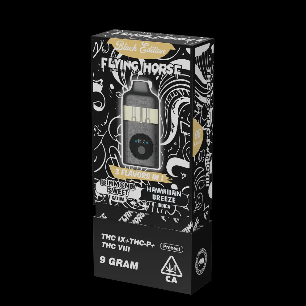 Flying Horse Black Edition 9GM | 3 flavor in 1, Strain: Diamond Sweet