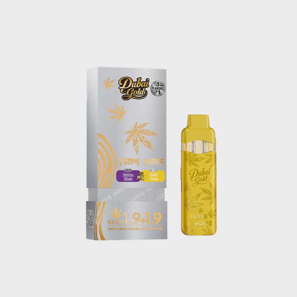 Dubai Gold 3.8GM Disposable, Strain: Bubba Kush