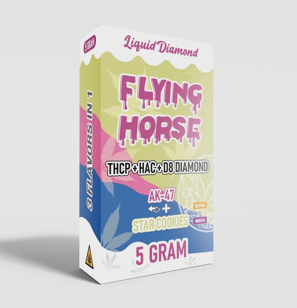 FLYING HORSE LIQUID DIAMOND 5GM - 3 FLAVORS IN 1, Strain: Ak-47