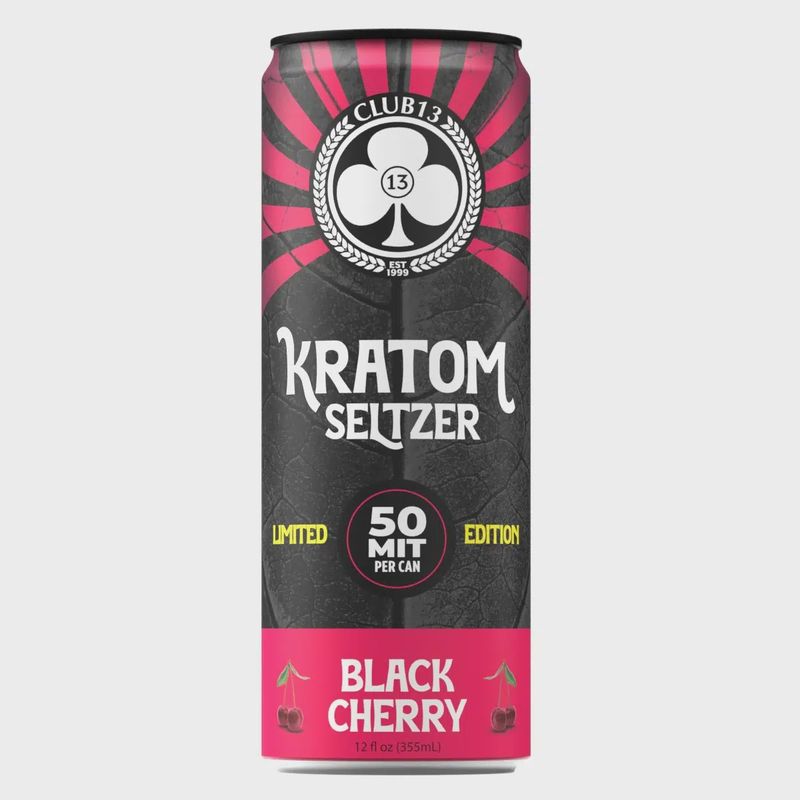 75 MIT Black Cherry Kratom Seltzer