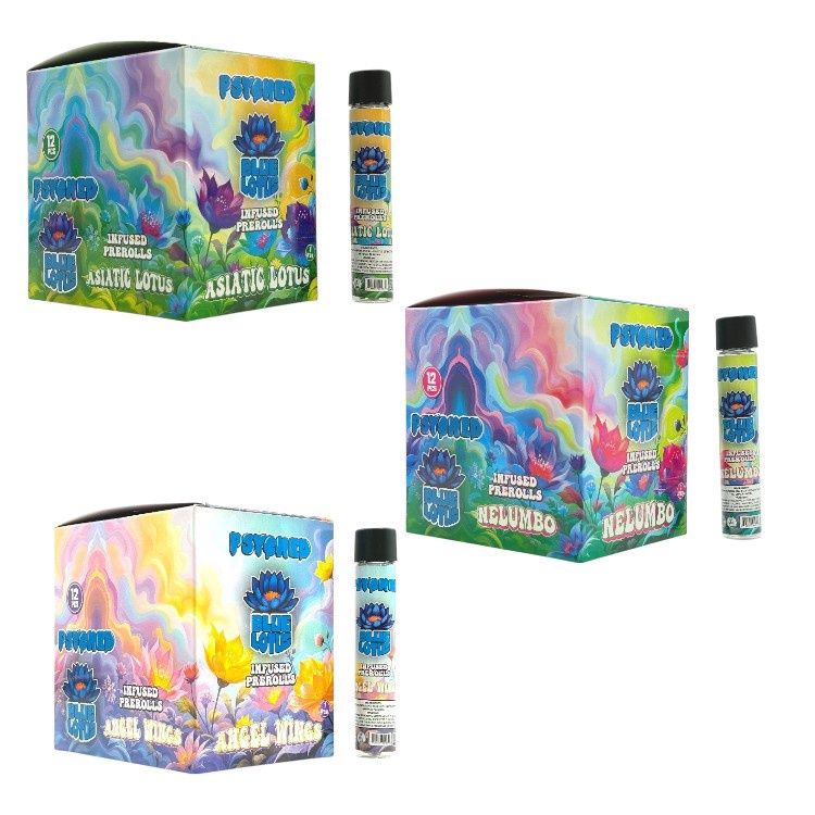 Psyched Blue Lotus Infused Pre-Rolls 1g, Strain: Nelumbo