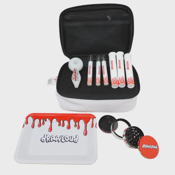 Drawloud Lunchbox Combo Smoking kit, Color: RED