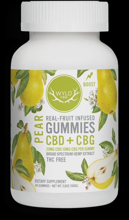Wyld Pear Gummies CBD+CBG (40Ct)