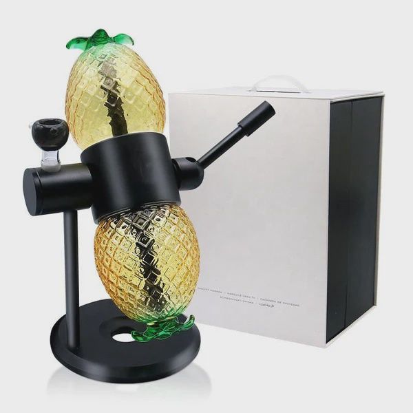 Pineapple Gravity Bong/Hookah | 360ª Invertible/Rotating Gravity Bong
