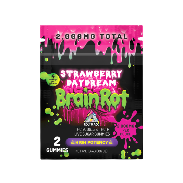 THCa Live Sugar BrainRot Gummies – 2,000mg, FLAVOR: Strawberry daydream