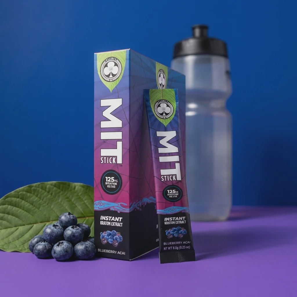 Club 13 Mit Stick Instant Kratom Extract Drink Mix, FLAVOR: Bluberry Acai