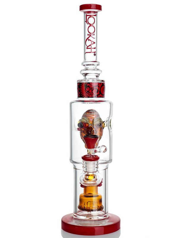 Lookah 14.5" Cool Monster Head Dual Chamber Glass water pipe