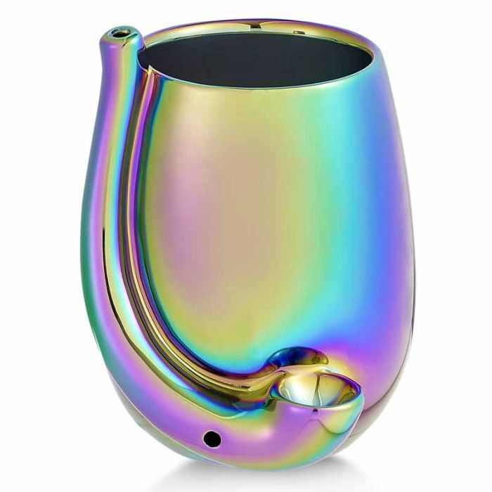 Novelty smoking wine glass
