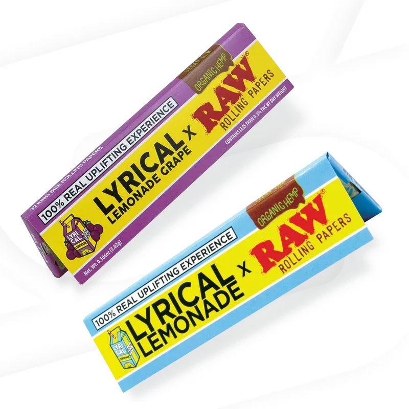 RAW X Lyrical Lemonade King Size Wide Rolling Papers, FLAVOR: Lemonade