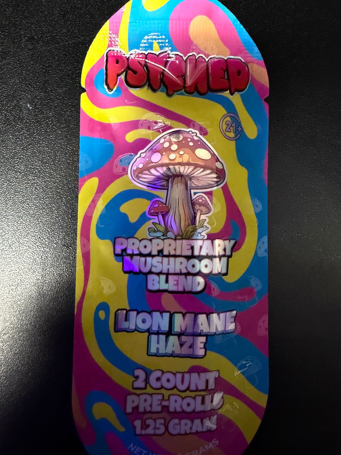 Psyched mushroom blend pre roll, Blend: Lions Mane Haze