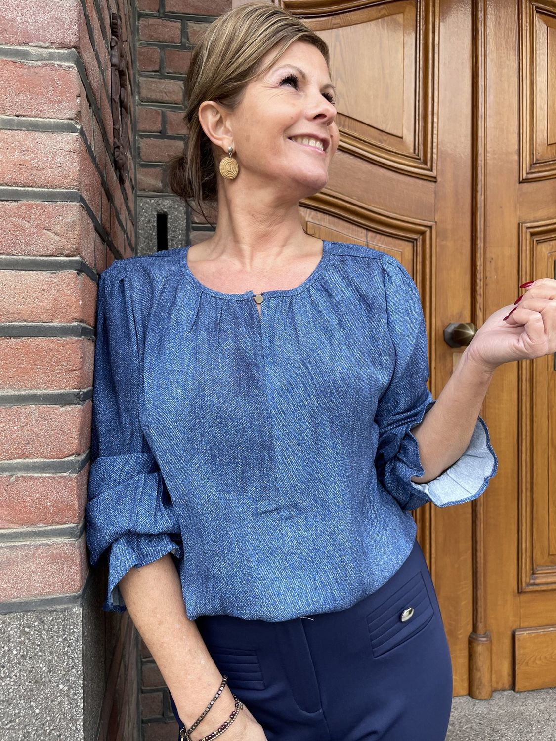 LUXUS Blouse Vintage Blue