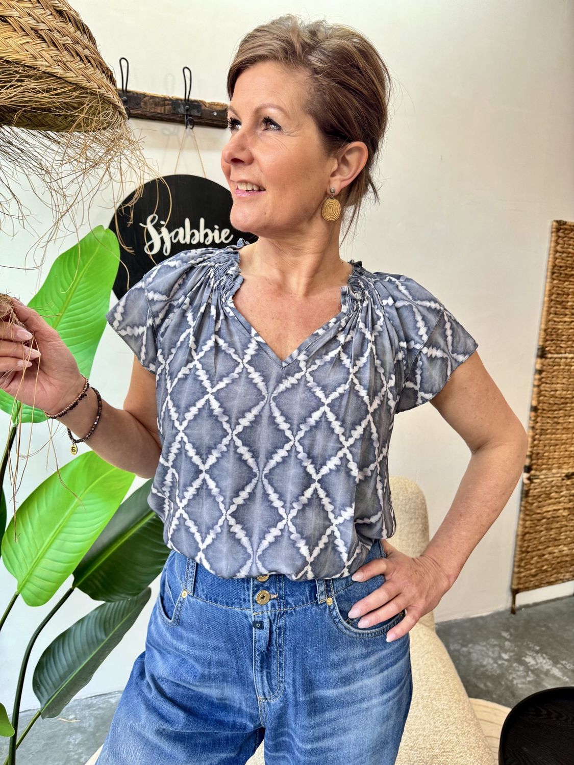 Top Paola Ice Blue Print