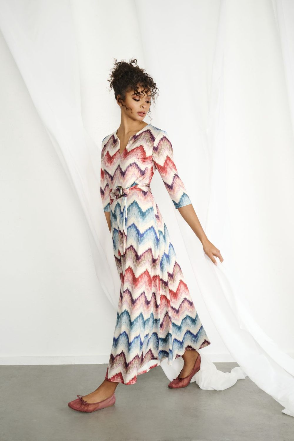 A204 Maxi Jurk met Design P986