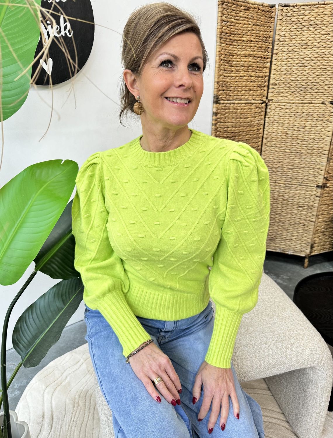 Trui Dottie Lime