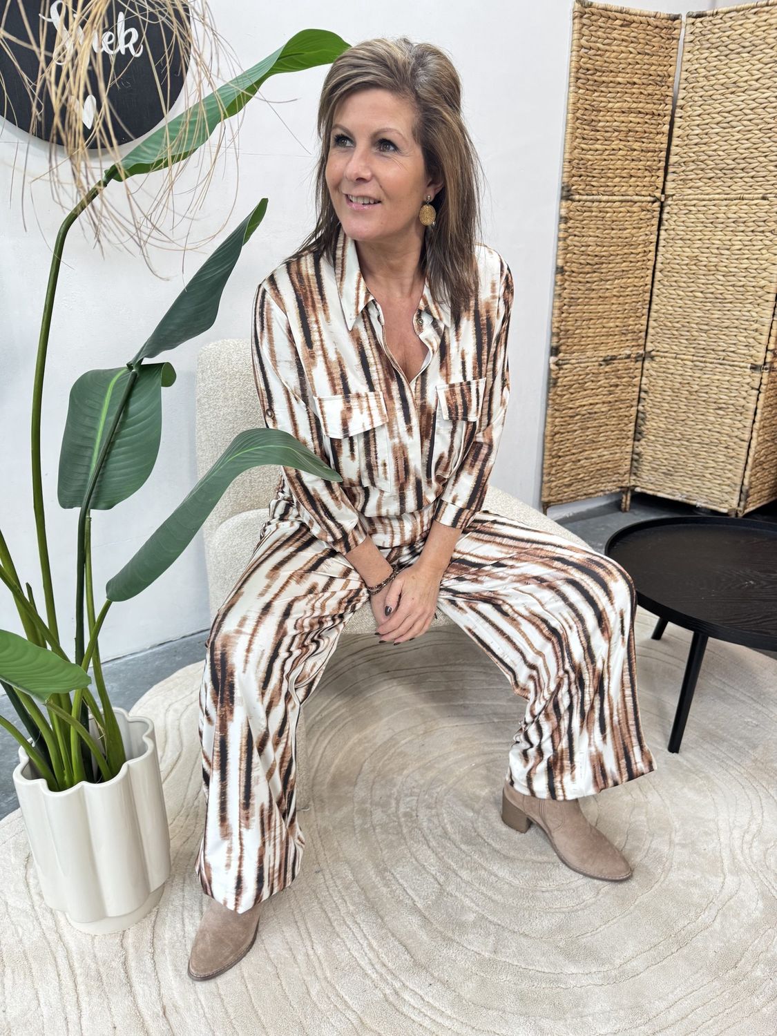 A208 Jumpsuit Met Design En Riem