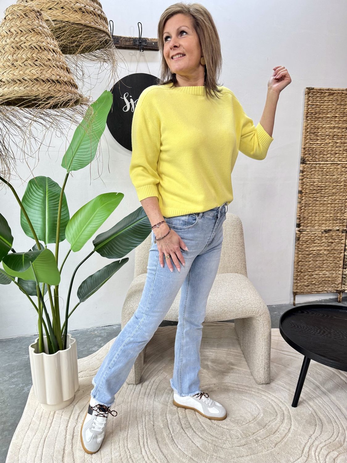 Flared Jeans Frea Lichte Jeans Wassing