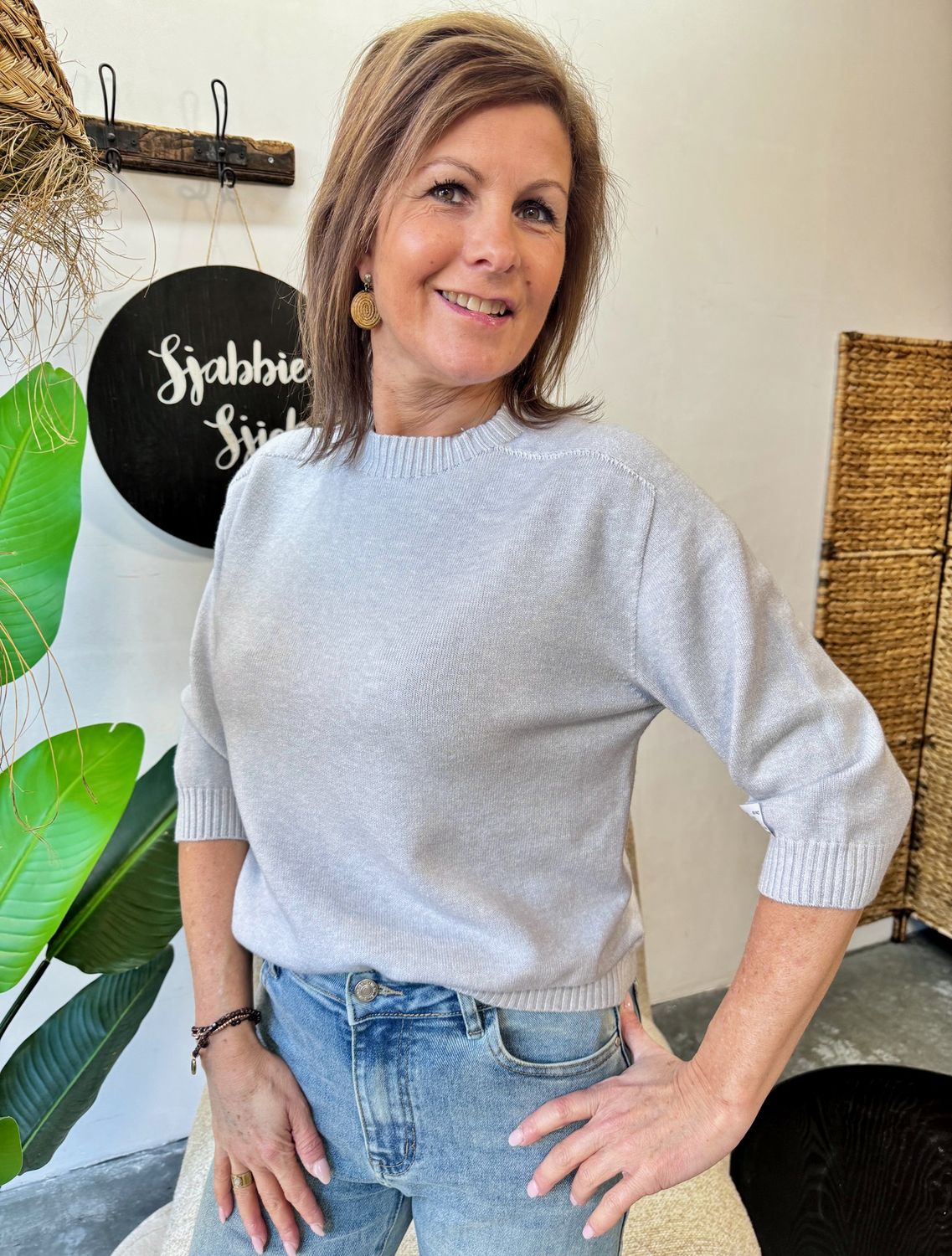 SWEATER SAPHIRA Lichtgrijs