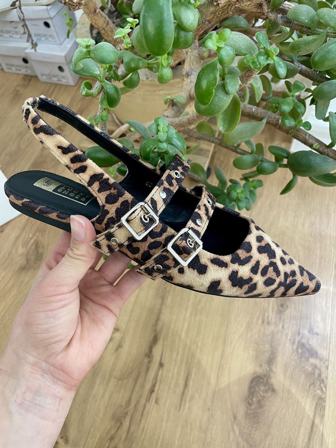 LEOPARD SLINGBACK