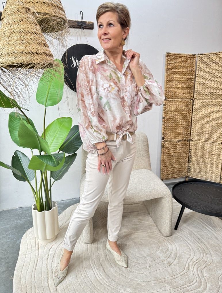 Pantalon Beige met Riem Elandra
