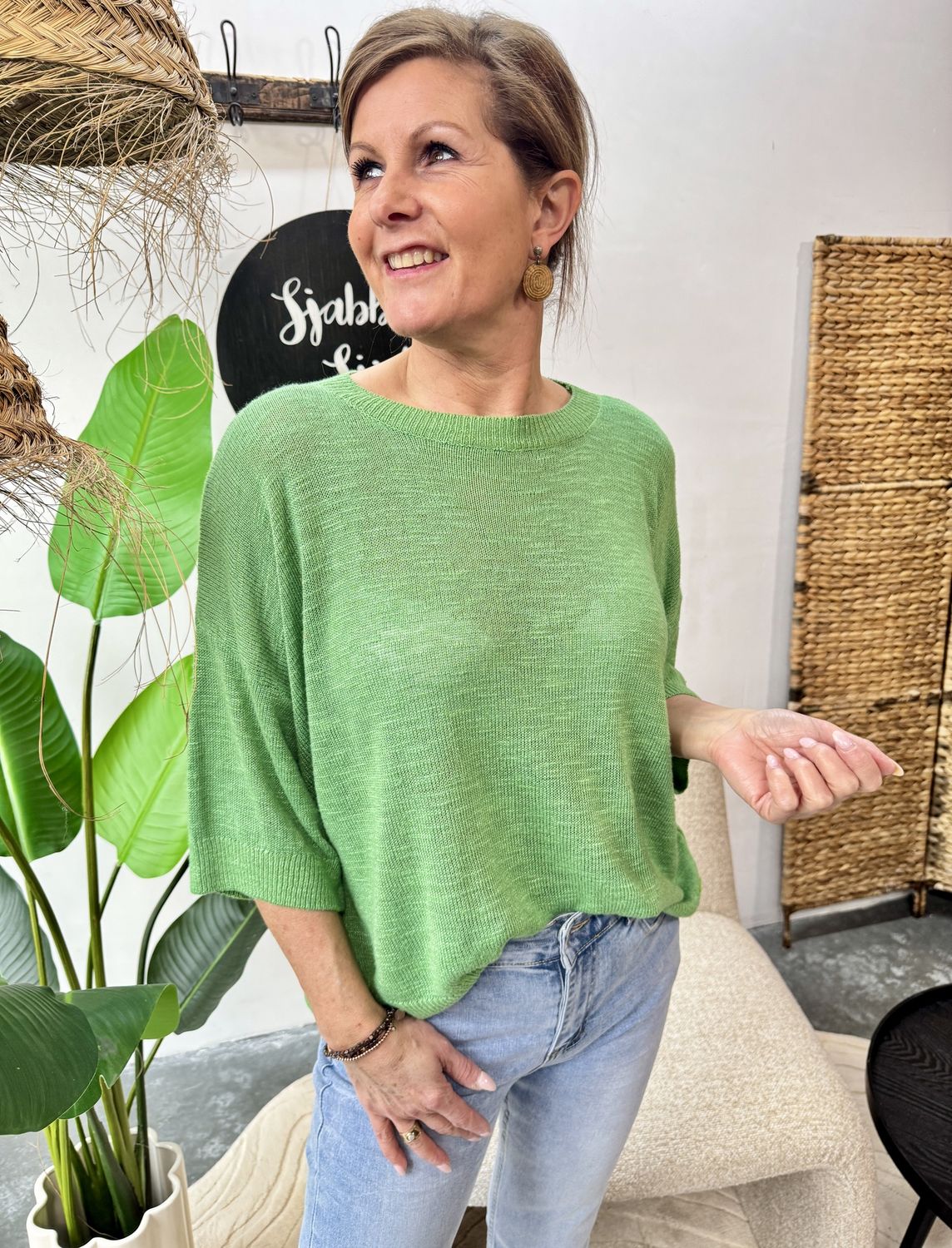 Trui Mollie Grasgroen