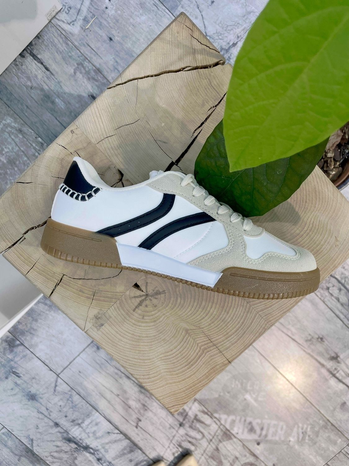 Sneaker Azaria Wit Zwart