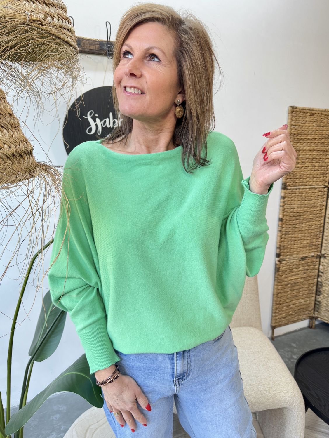 Vleermuistrui Lilia Grasgroen