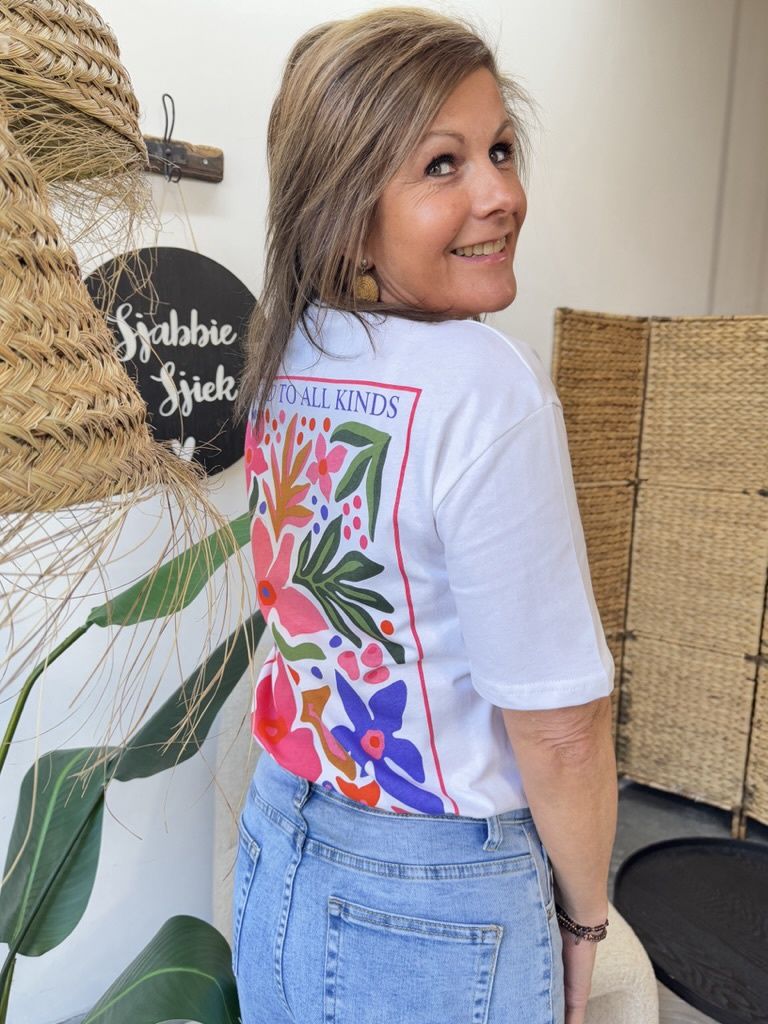 Tshirt Elysian met Print op Rug