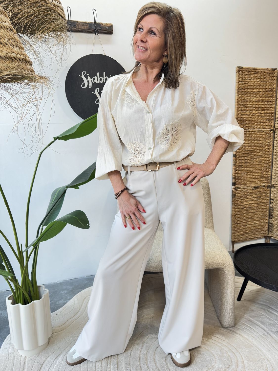 Pantalon Lirienne Beige met Riem