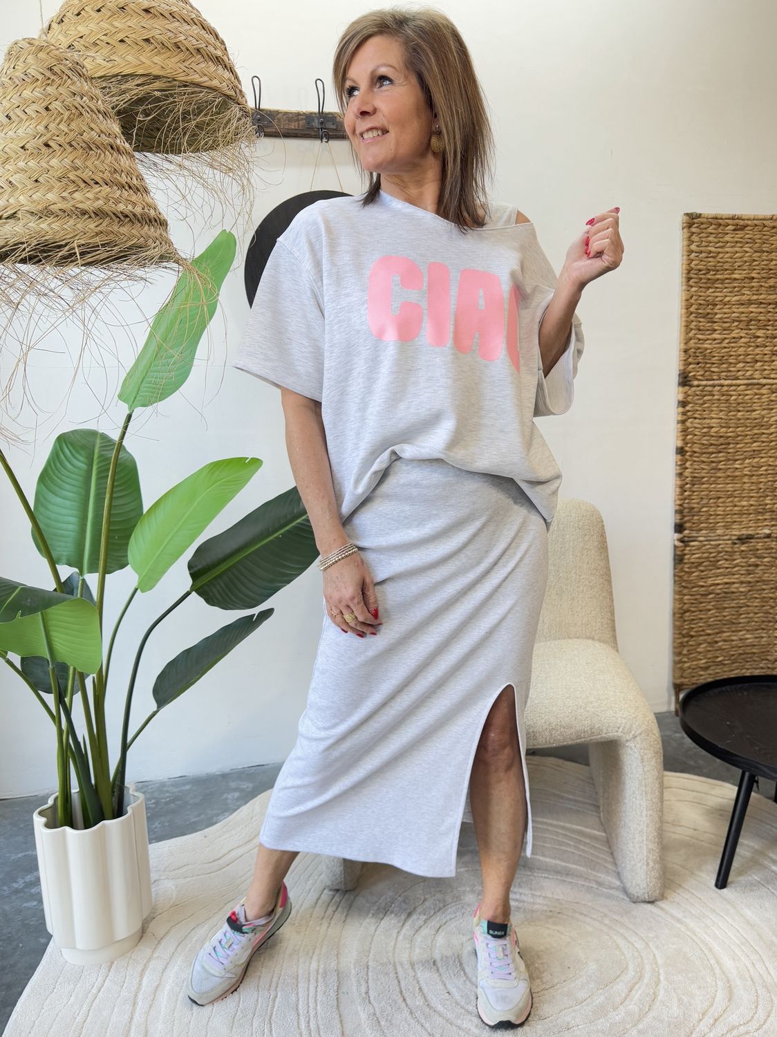 Comfy Rok Grijs Claartje