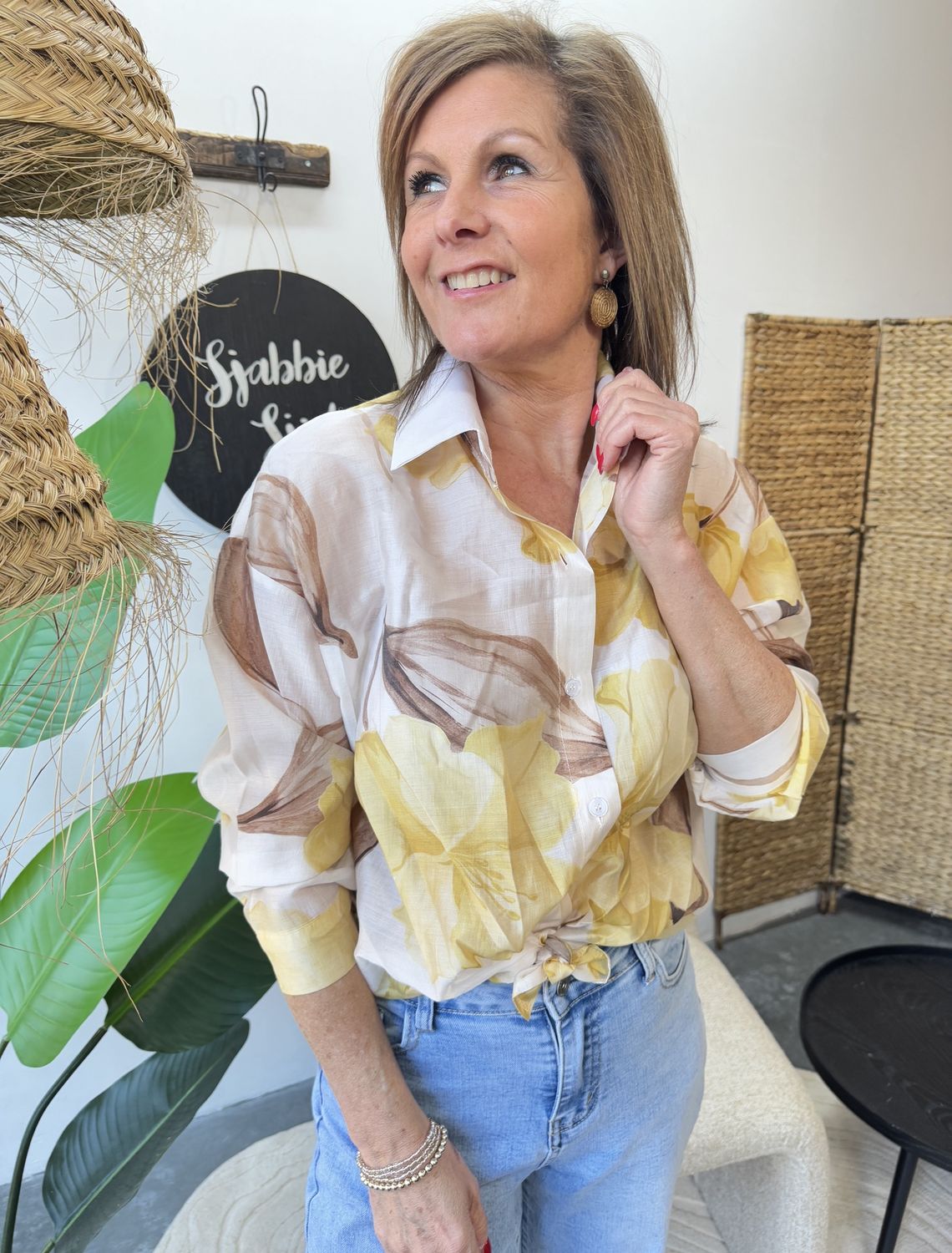 Viscose Flower Blouse Quincy Geel