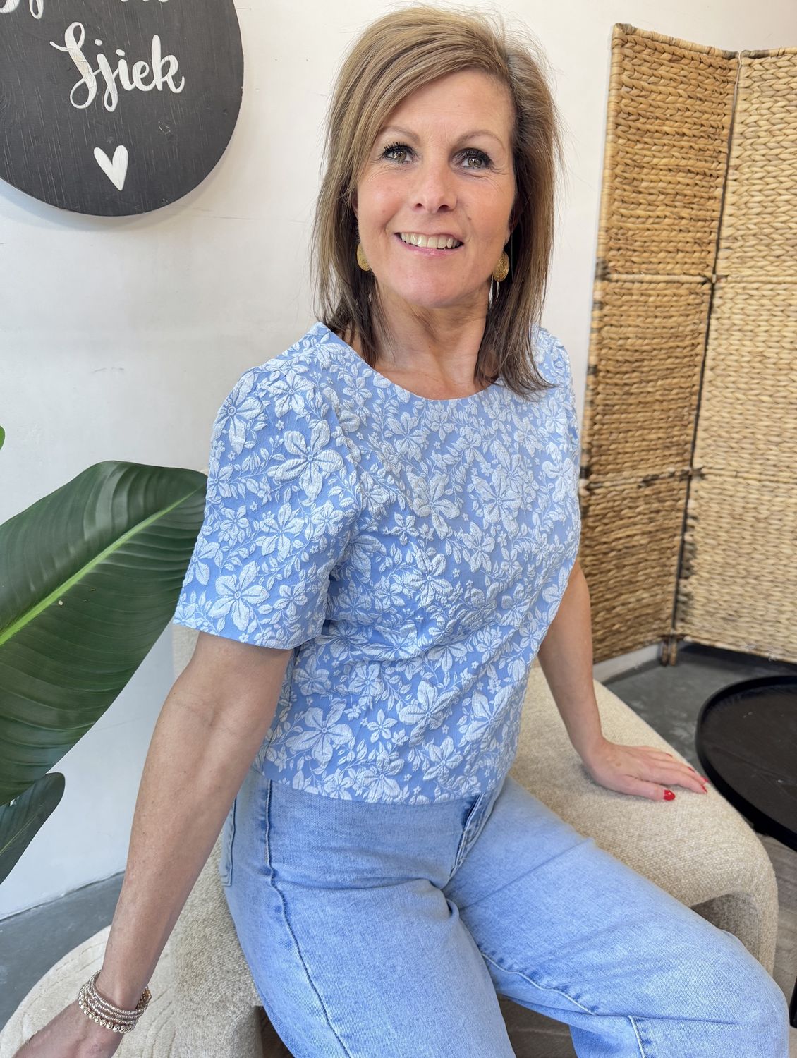 Top 3705 Blauw Bloemen