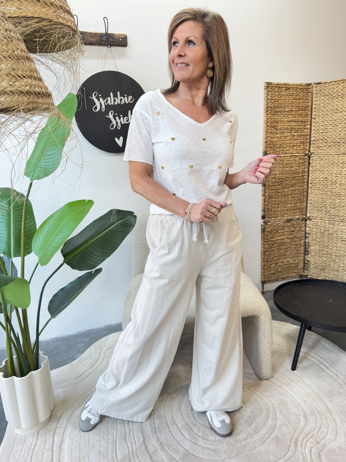 Losse Pantalon Ecru Caroline