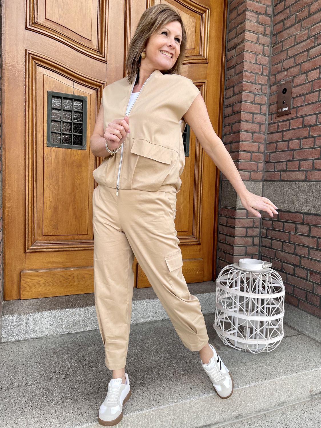 Pantalon UBINO Cotton Poplin Pants CAMEL