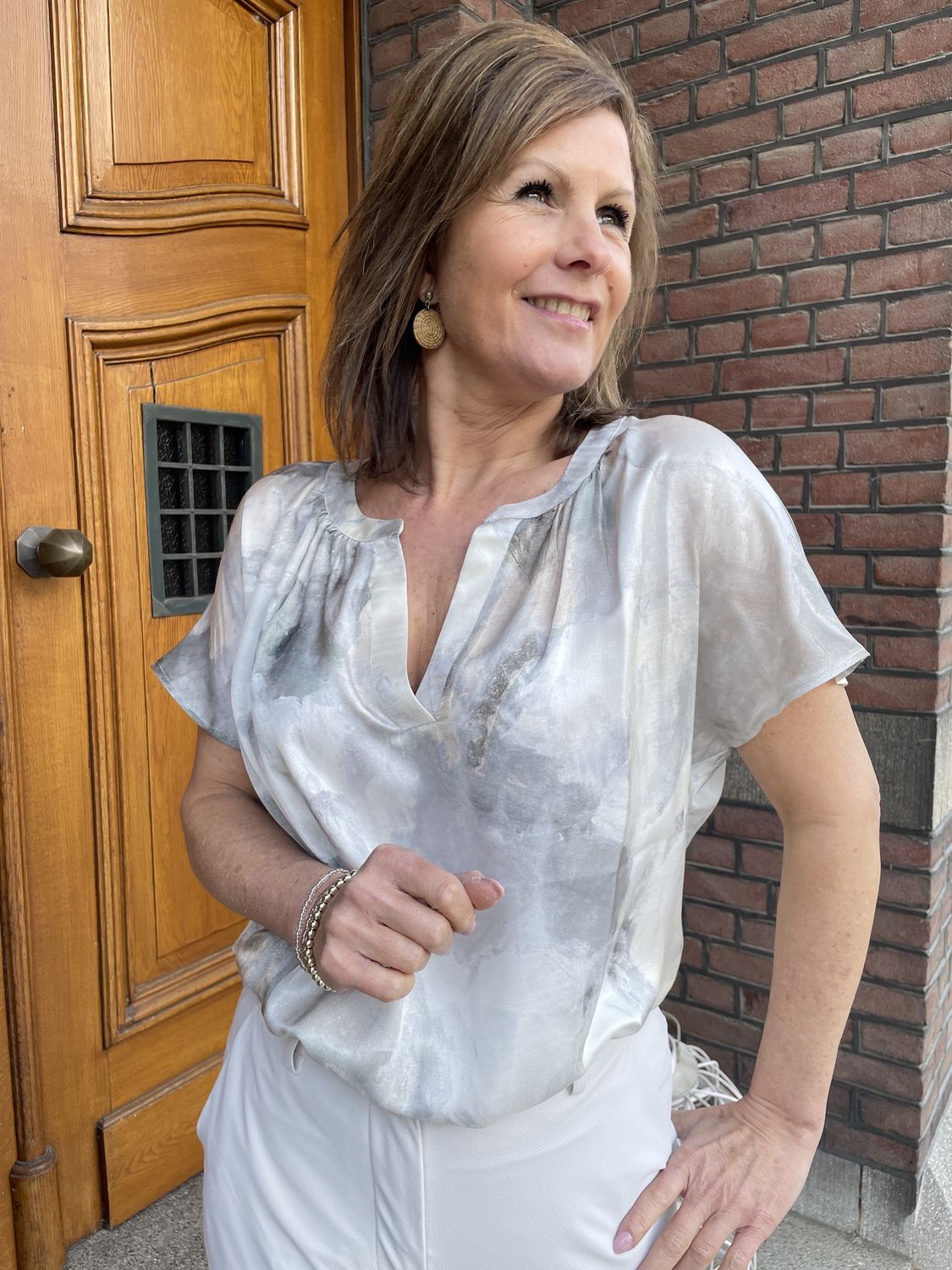 REMI Printed SILK Viscose Top