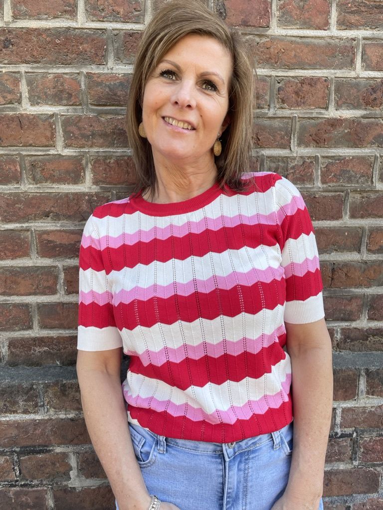 Zigzag Top Reva Rood