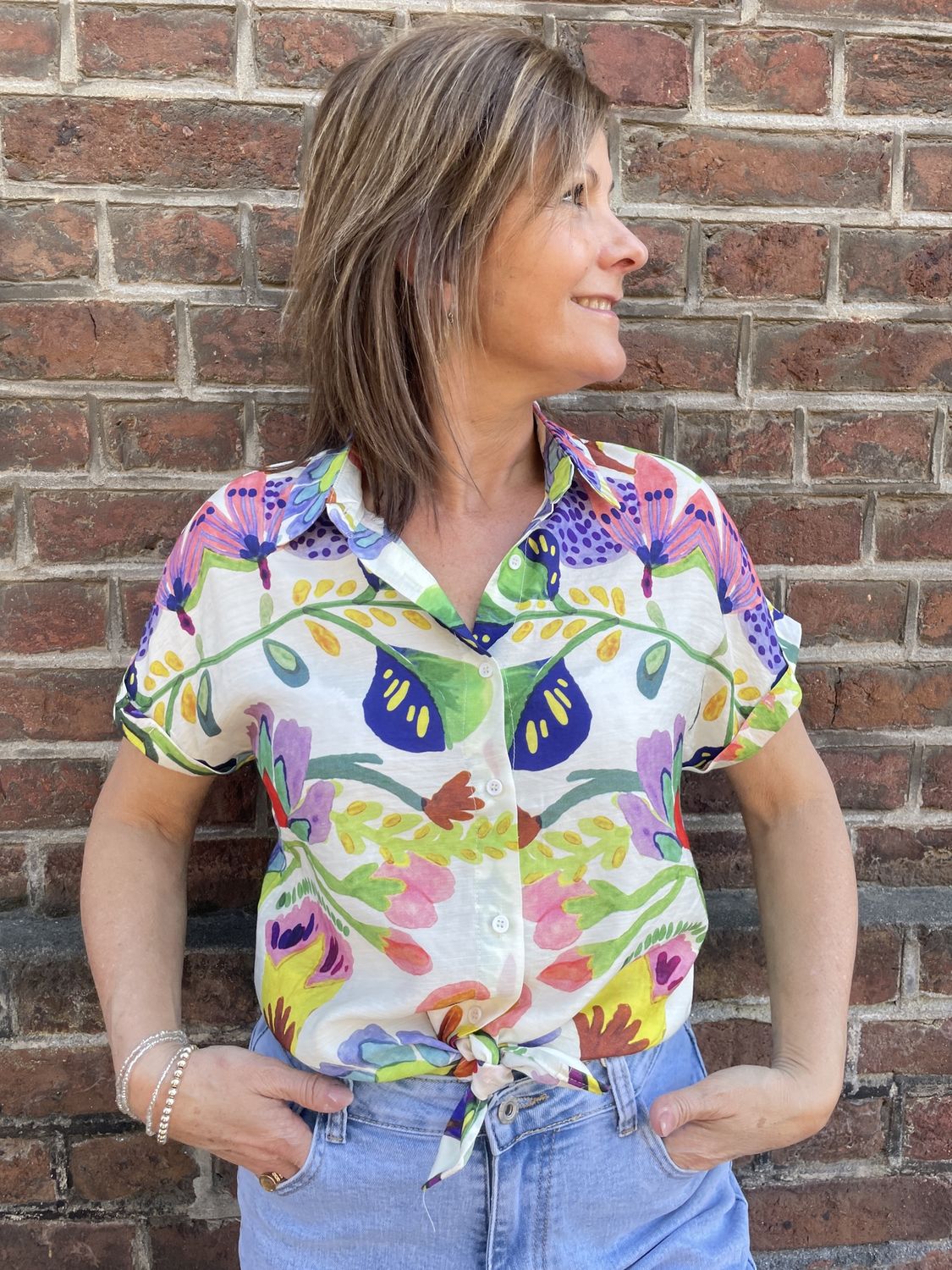Blouse Salomee met Print