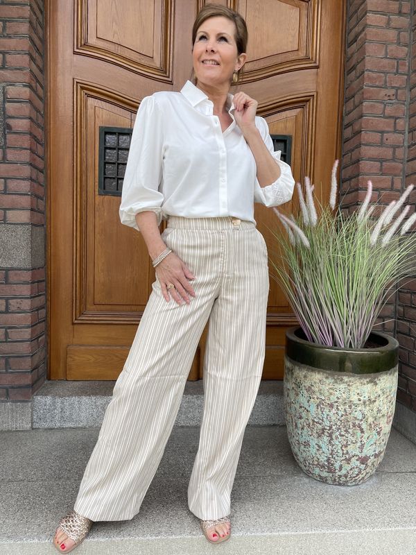 Broek NEMMA Sand Gold Stripe