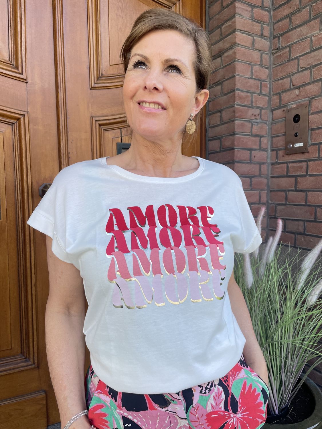 Shirt DAMOR OffWhite Pink