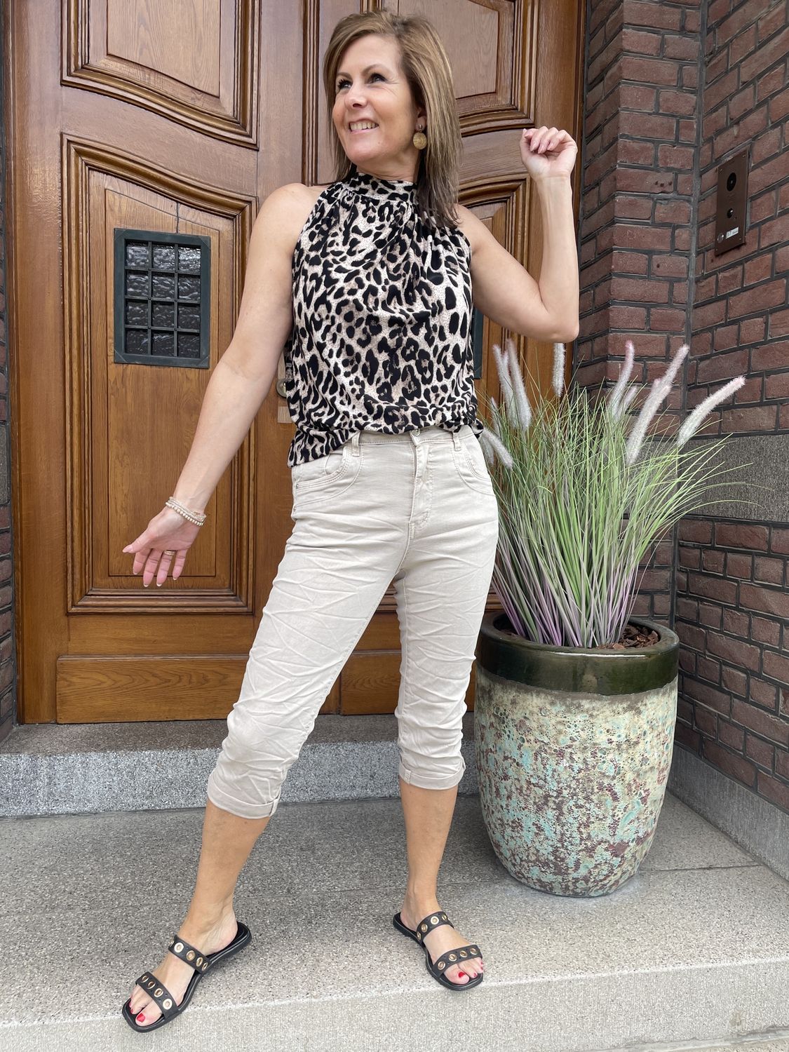 3/4 JOGJEANS BEIGE